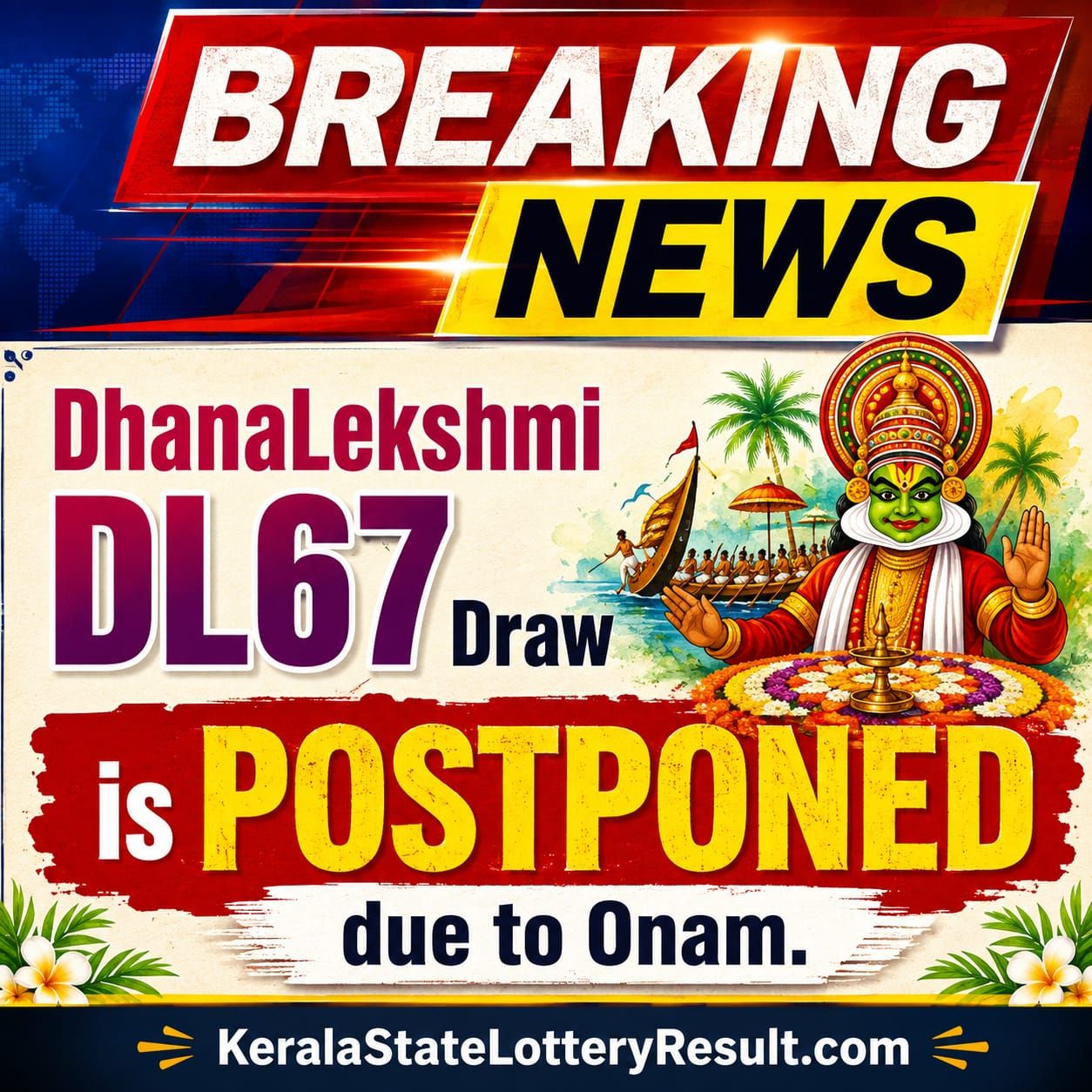 DhanaLekshmi DL-67 Kerala Lottery Result 26 August 2026